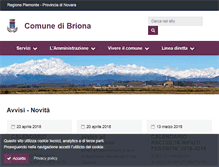 Tablet Screenshot of comune.briona.no.it
